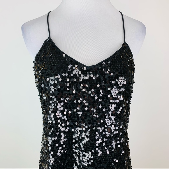 Express Black Sequin Mini Dress Small - Picture 3 of 14